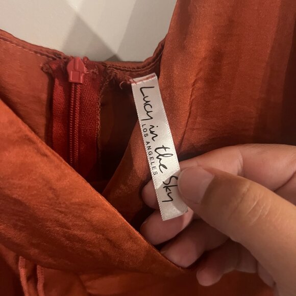 Lucy in the Sky rust mini dress size xs - Picture 7 of 8